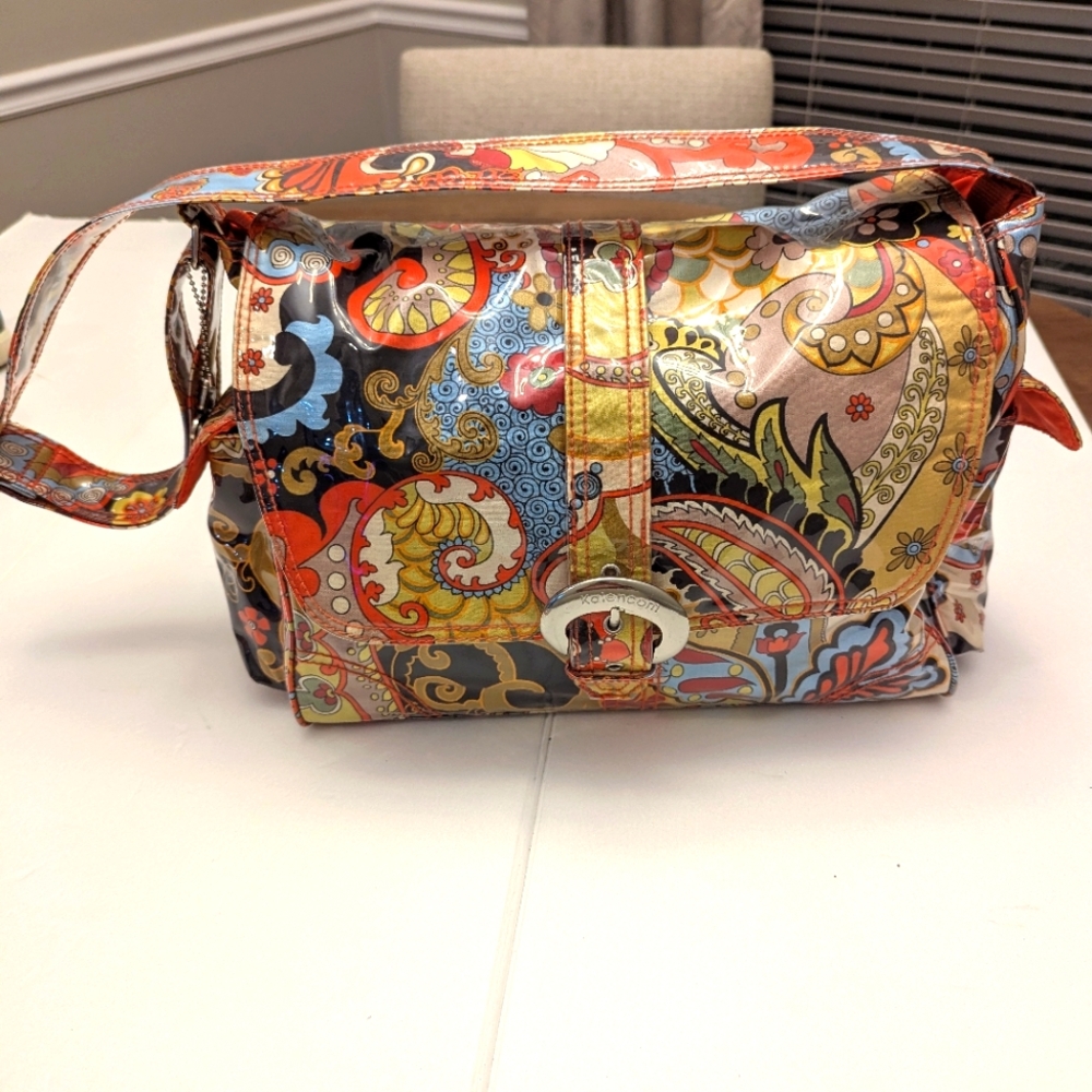 Orange Paisley Kalencom Diaper Bag